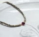 Brownish Bracelet Pyrite | Tourmaline on Taupe Cord 
